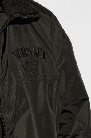 Versace Nylon jacket with a stand-up collar