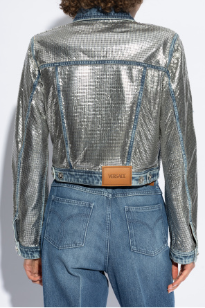 Versace Denim jacket with shimmering appliqués