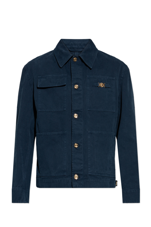 Denim jacket with appliqué od Versace