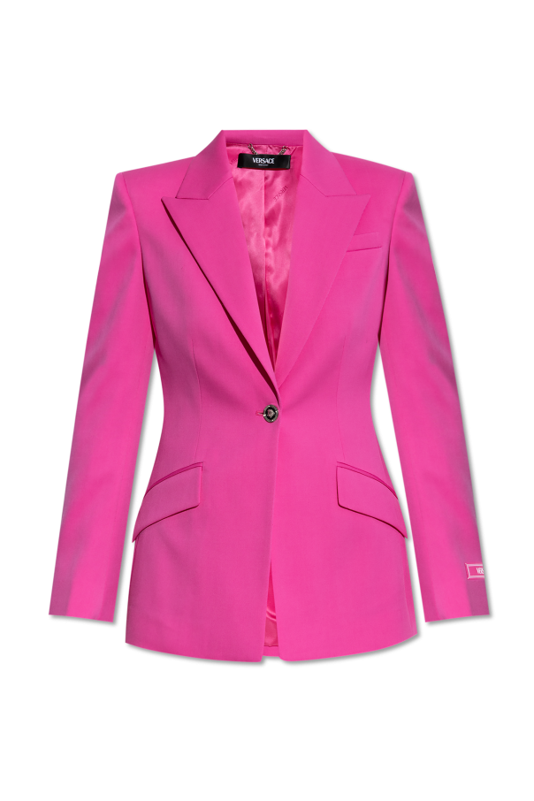 Wool blazer with closed lapels od Versace