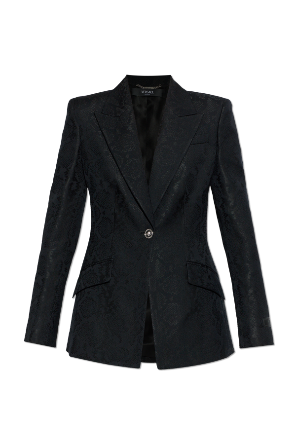 Blazer with animal print od Versace