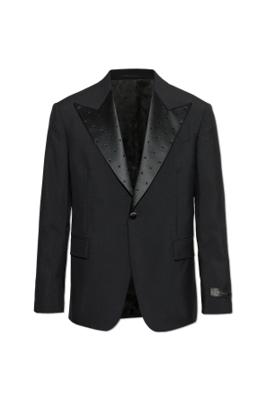 Blazer with shimmering appliqués