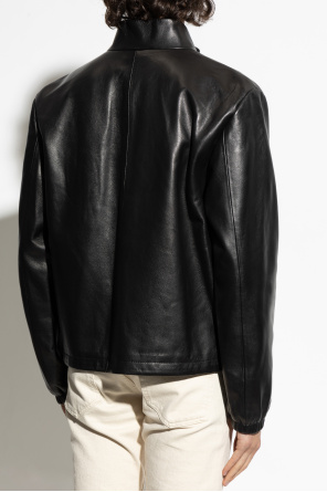Versace Lederjacke mit Stehkragen