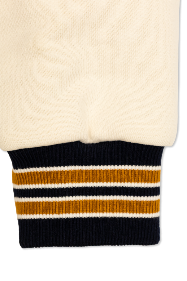 Versace Kids Cotton jacket with embroidered logo