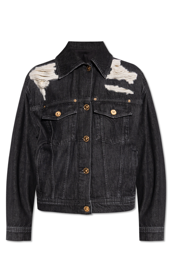 Denim jacket with `vintage` effect od Versace