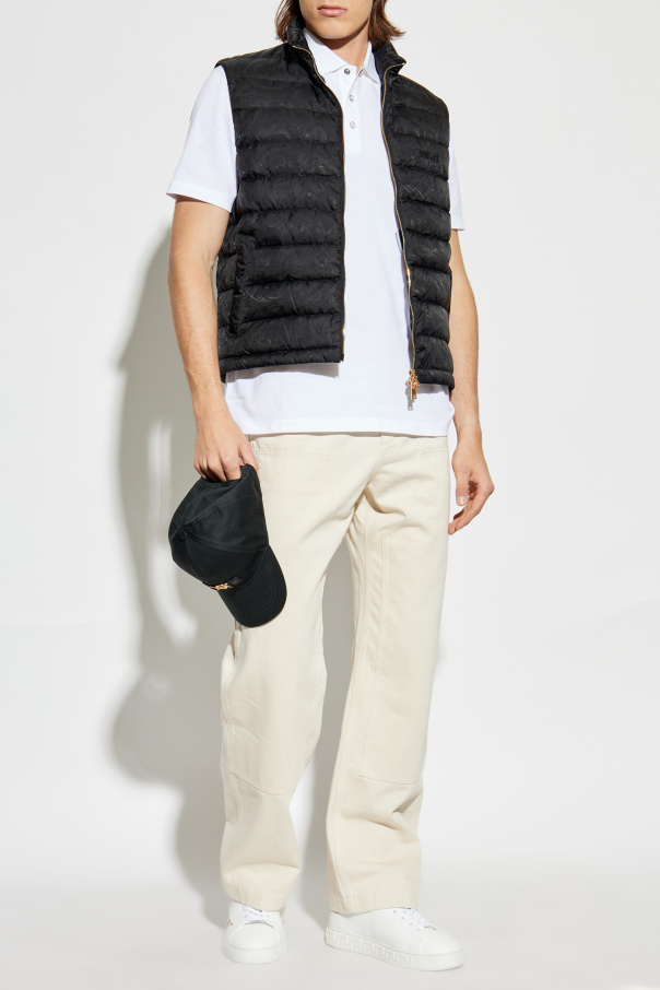 Versace Down vest with a stand-up collar