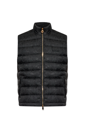 Down vest with a stand-up collar