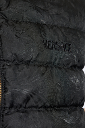 Versace Down vest with a stand-up collar