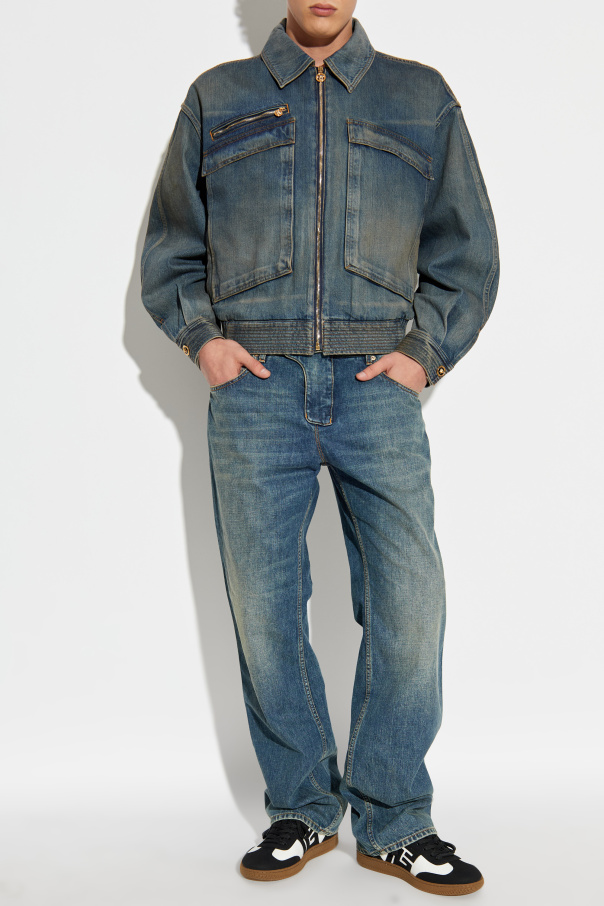 Versace Jeansjacke mit "Vintage"-Effekt