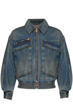 Jeansowa kurtka z efektem `vintage`