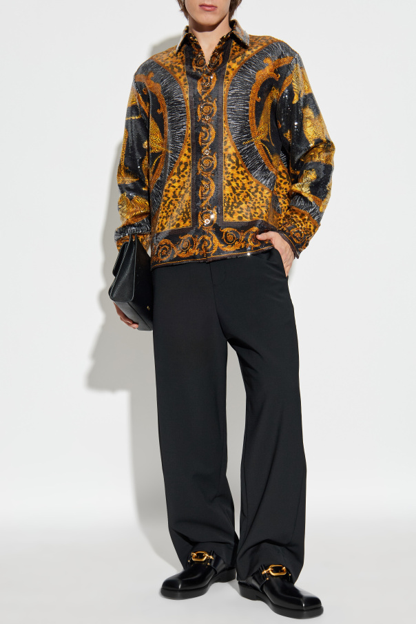 Versace Sequin shirt with print