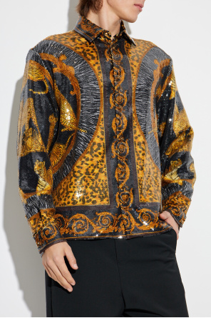 Versace Sequin shirt with print