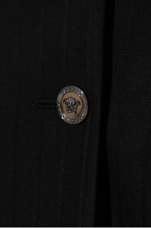 Versace Americana de doble botonadura con estampado de rayas
