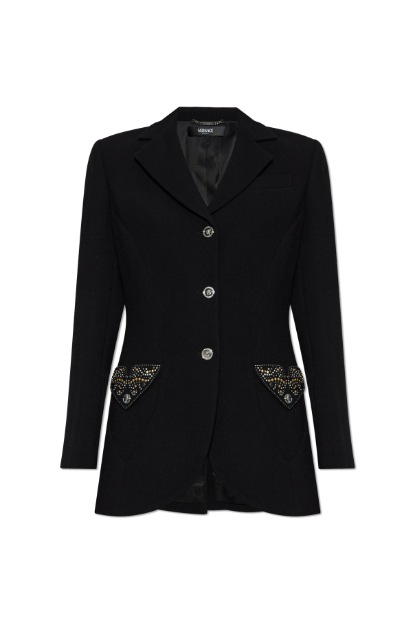 Blazer with shimmering appliqués od Versace