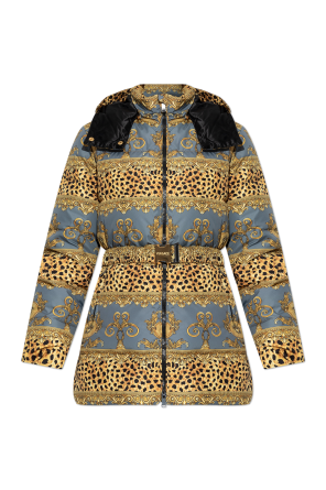 Down jacket with print