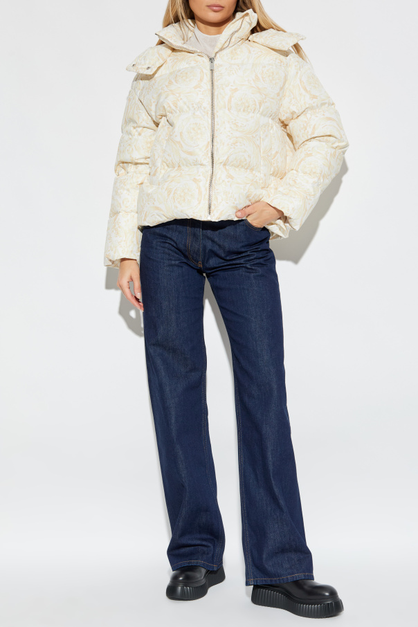 Versace Daunenjacke mit abnehmbarer Kapuze