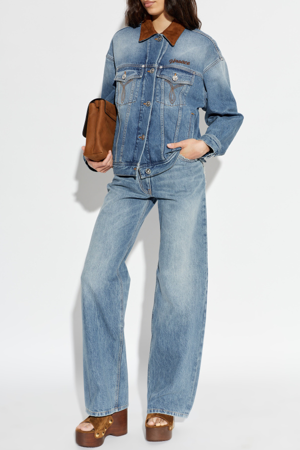 Versace Denim jacket with logo