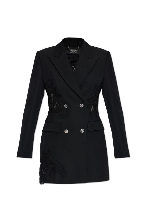 Double-breasted wool blazer od Versace