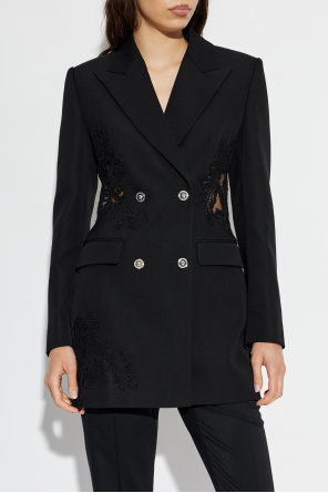 Versace Double-breasted wool blazer