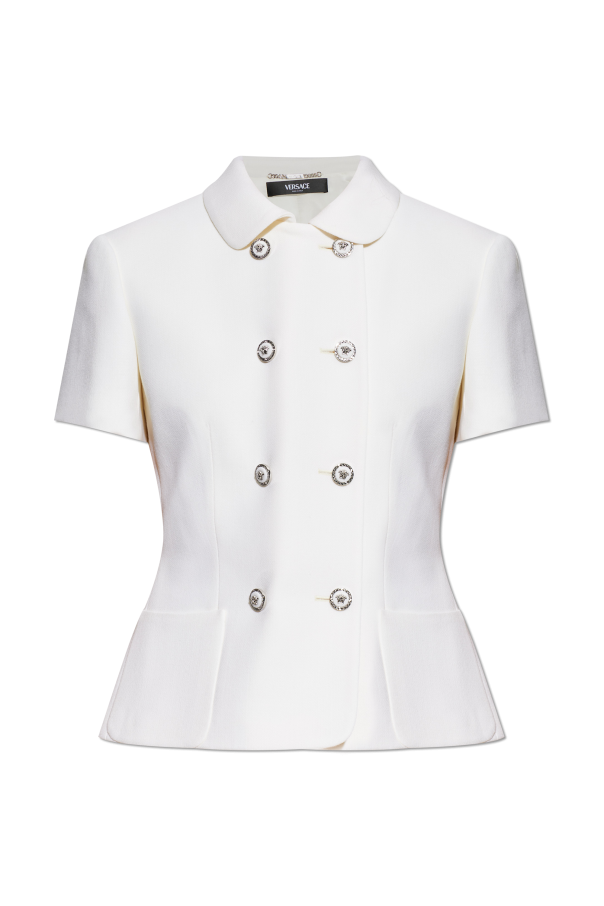Double-breasted blazer with short sleeves od Versace