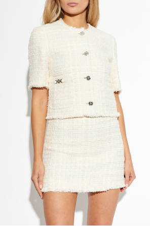 Versace Tweed short-sleeve cardigan