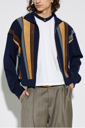 Versace Cardigan with leather inserts