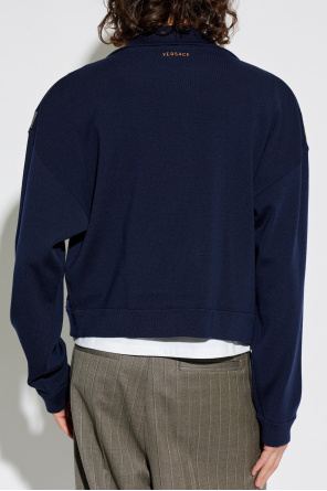 Versace Cardigan with leather inserts