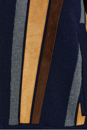 Versace Cardigan with leather inserts