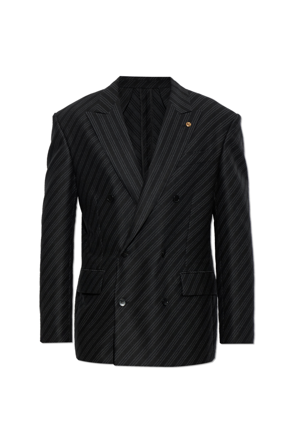 Wool blazer with single vent od Versace
