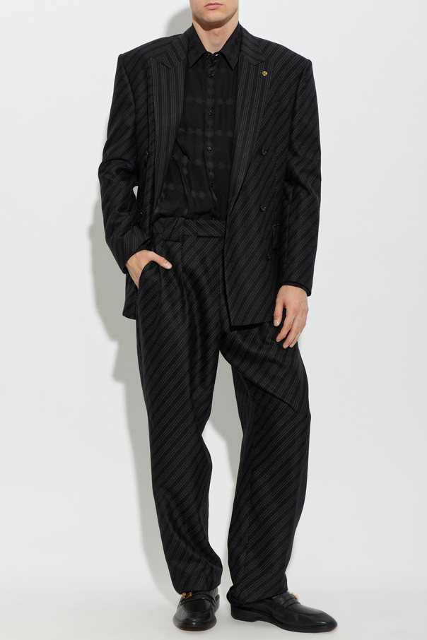 Versace Wool blazer with single vent