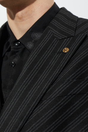 Versace Wool blazer with single vent
