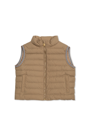 Chaleco acolchado con cuello mao