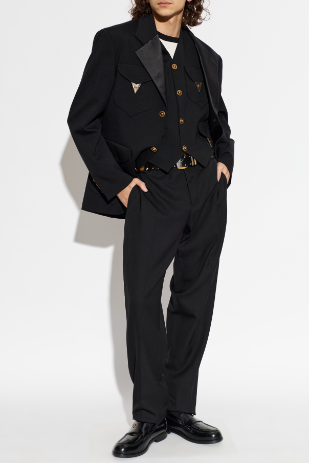 Versace Wool blazer with appliqués