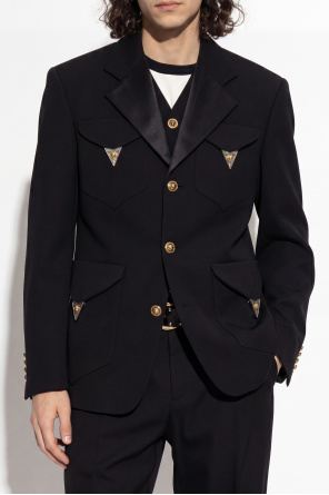 Versace Wool blazer with appliqués