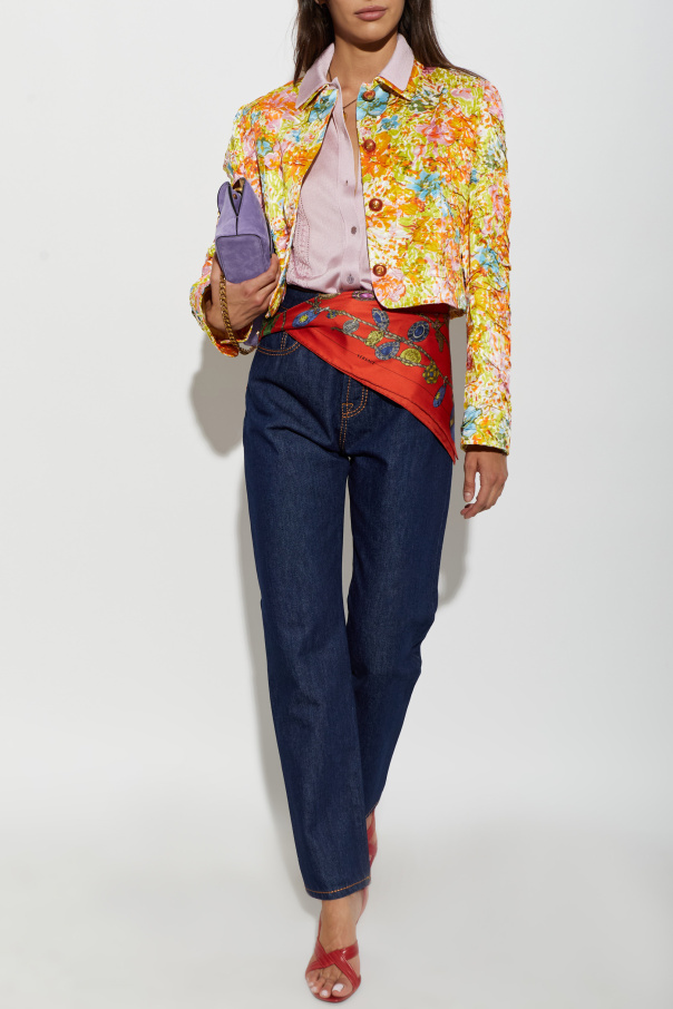Versace Short crinkled jacket
