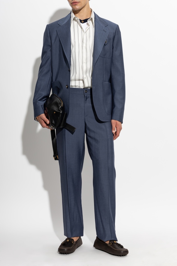 Versace Wollblazer mit einfachem Schlitz