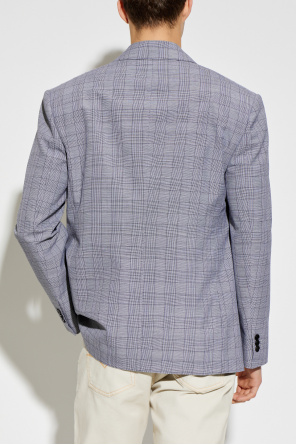 Versace Wool blazer with a check pattern