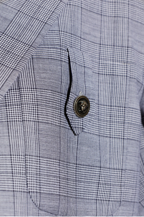 Versace Wool blazer with a check pattern