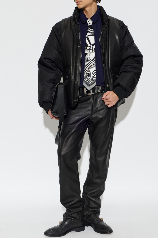 Versace Kurtka puchowa z łączonych materiałów