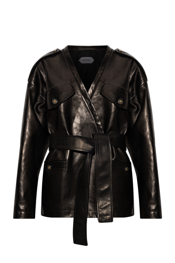 Leather Jacket with Pockets od Versace