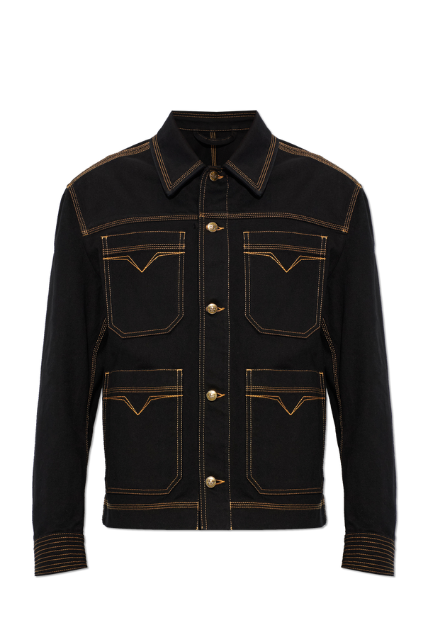 Denim jacket with contrasting stitching od Versace