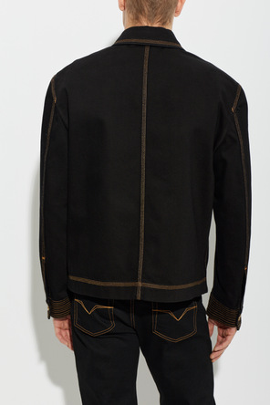 Versace Chaqueta vaquera con pespuntes en contraste