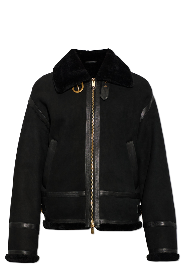 Sheepskin coat with pockets od Versace