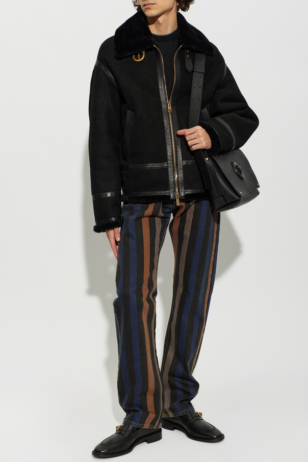 Versace Sheepskin coat with pockets