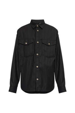 Camisa de lana con bolsillos