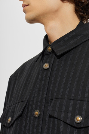 Versace Camisa de lana con bolsillos