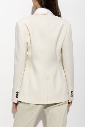 Versace Blazer de lã com aplicações brilhantes