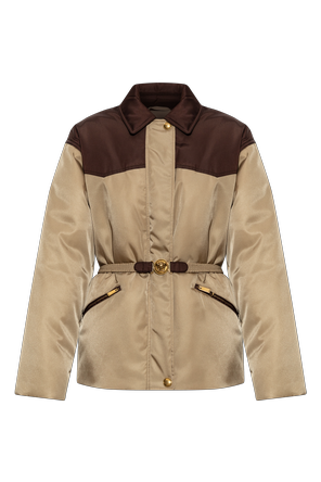 Wattierte Jacke mit Gürtel