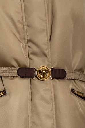 Versace Casaco acolchoado com cinto