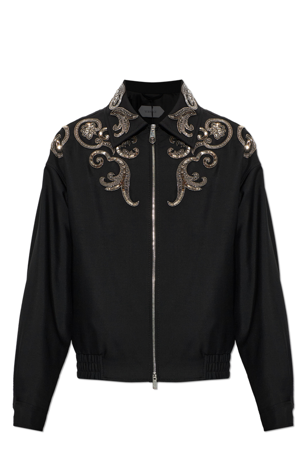 Wool jacket with appliqués od Versace